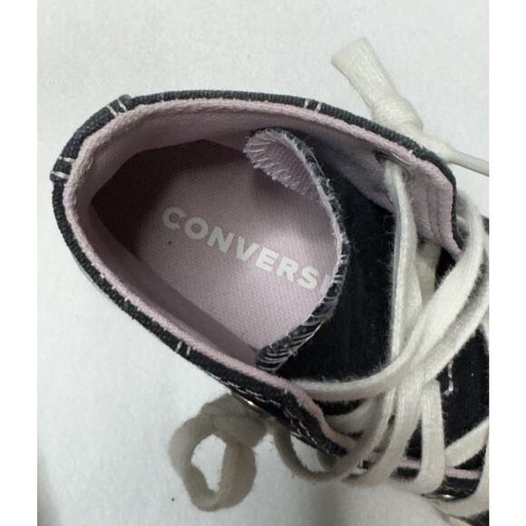 Converse Chuck Taylor All Star Leaf Patchwork Platform Sneakers Girl Sz 12 - Picture 13 of 14